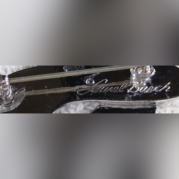 Laurel Burch Goddess Koi Fish Silver -Rhodium Brooch Pin RARE FIND - Picture 5 of 9